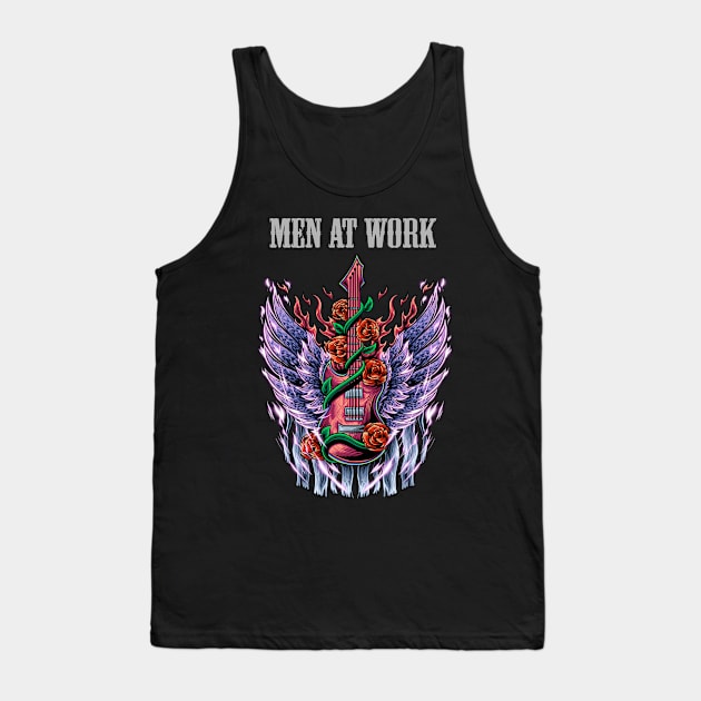 WORK AT THE MEN BAND Tank Top by Roxy Khriegar Store